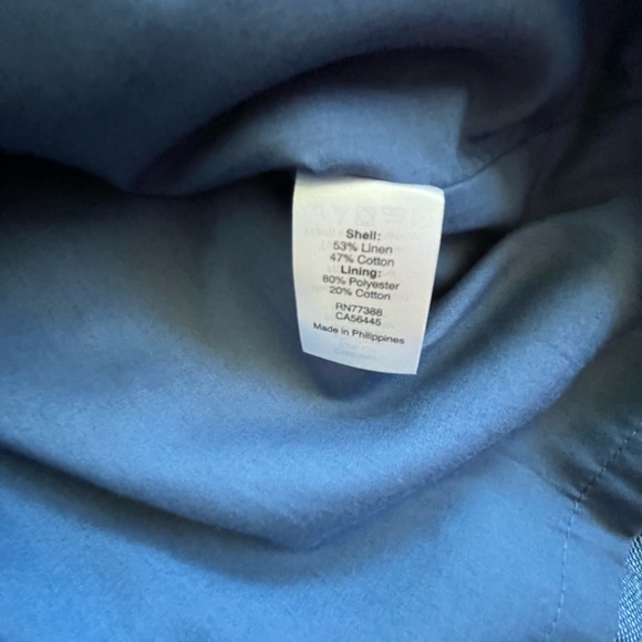 NWT J. Crew Linen Cotton Shift Dress Blue Womens Sz 4 Preppy Minimal New England - Picture 9 of 10